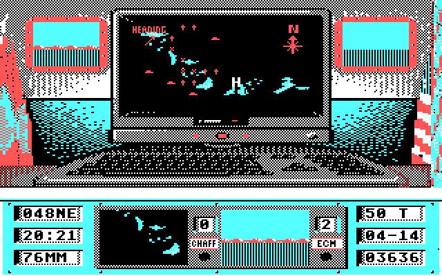 Ocean Ranger IBM PC/Compatibles Screenshot: The Captain's laptop gives the bigger picture