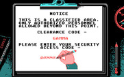 Ocean Ranger for IBM PC/Compatibles - Enter the code to access the game