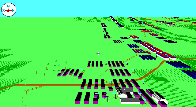 Waterloo IBM PC/Compatibles Screenshot: Let's move HQ, and take a look to the west...