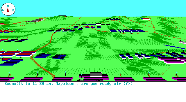 Waterloo IBM PC/Compatibles Screenshot: Napoleon, are you ready sir?