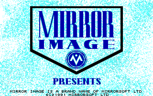 Waterloo IBM PC/Compatibles Screenshot: Mirror Image logo screen (European version).