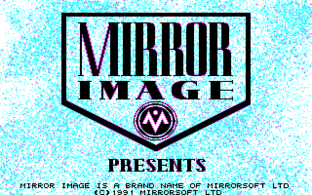 Waterloo IBM PC/Compatibles Screenshot: Mirror Image logo screen (European version).