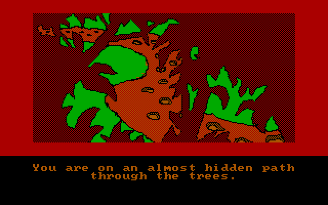 Hobbit, The IBM PC/Compatibles Screenshot: An almost hidden path...