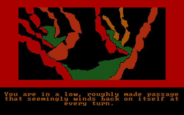 Hobbit, The IBM PC/Compatibles Screenshot: Lost in a maze...