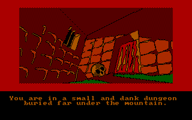 Hobbit, The IBM PC/Compatibles Screenshot: Trapped in a dungeon!