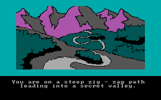 Hobbit, The IBM PC/Compatibles Screenshot: A zig-zag path!