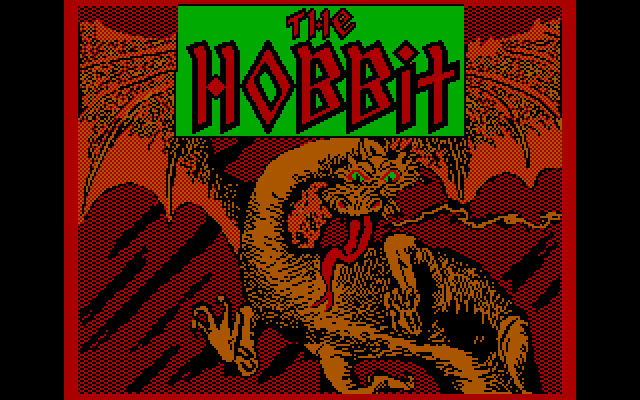 Hobbit, The IBM PC/Compatibles Screenshot: Title screen.