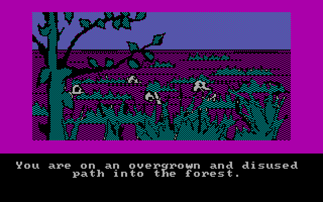 Hobbit, The IBM PC/Compatibles Screenshot: Looking dangerous here...be careful!