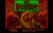 Hobbit, The for IBM PC/Compatibles - You can adjust the display, or press space to begin...