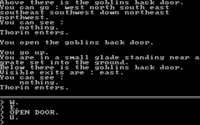 Hobbit, The IBM PC/Compatibles Screenshot: Escaping...