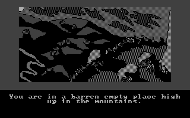 Hobbit, The IBM PC/Compatibles Screenshot: This place is rather barren...