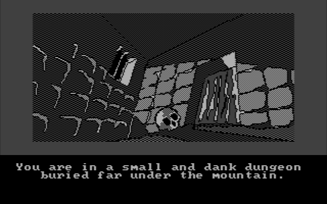 Hobbit, The IBM PC/Compatibles Screenshot: Trapped in a dungeon!