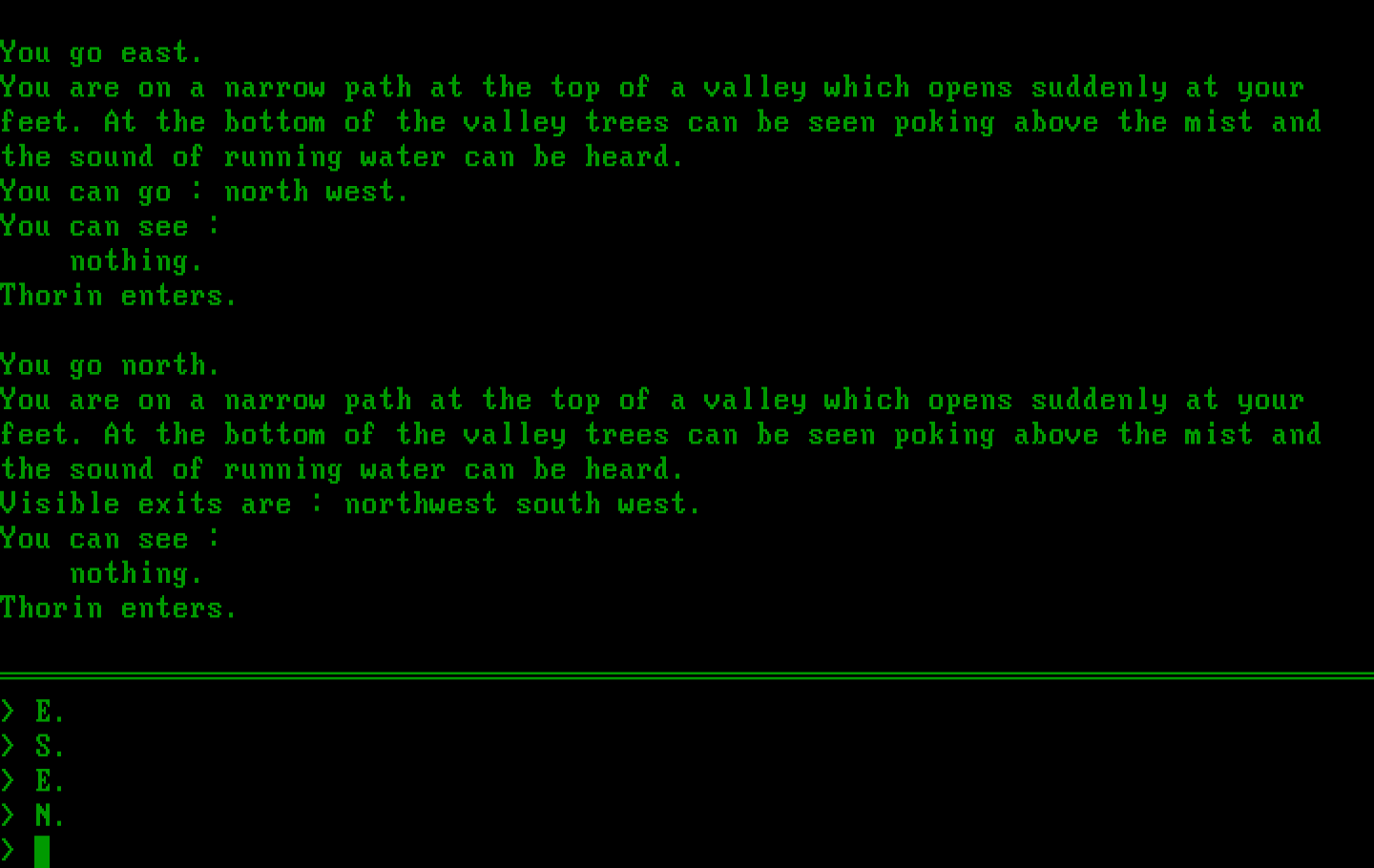 Hobbit, The IBM PC/Compatibles Screenshot: Exploring a bit...