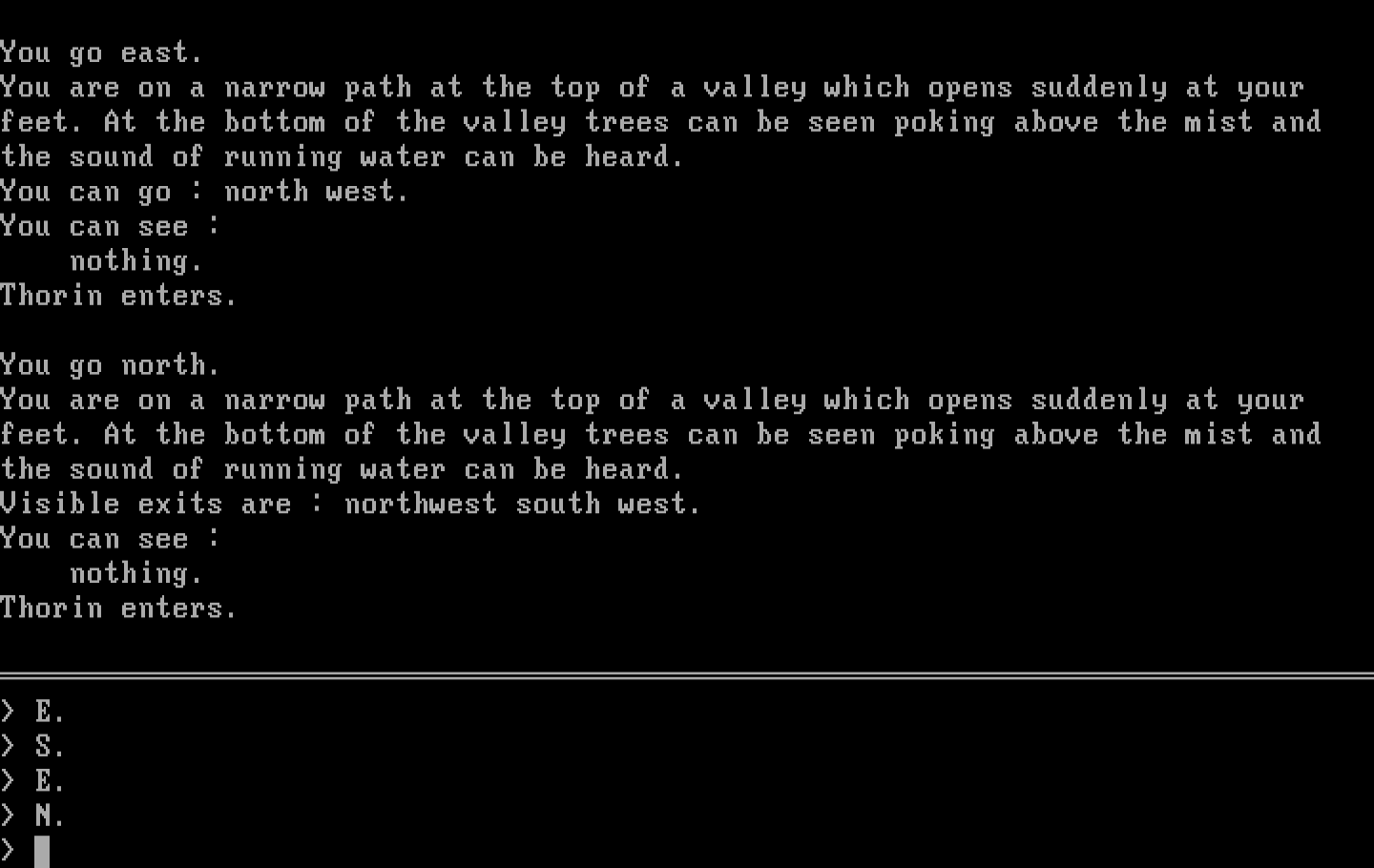 Hobbit, The IBM PC/Compatibles Screenshot: Exploring a bit...