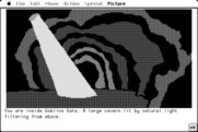 Hobbit, The for Macintosh - A cavern lit by natural light...