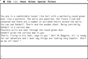 Hobbit, The for Macintosh - The starting location description.