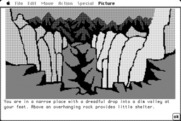 Hobbit, The for Macintosh - A dreadful drop up ahead!
