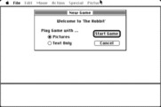 Hobbit, The for Macintosh - Starting a new game; do you want pictures?