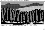 Hobbit, The for Macintosh - At the edge of a forest...