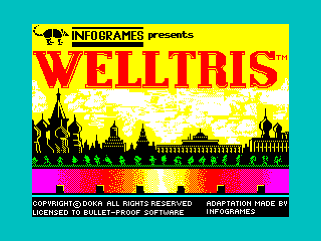 Welltris ZX Spectrum Screenshot: Loading screen 2.