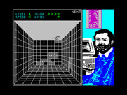 Welltris for ZX Spectrum - The fastest skill level.