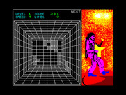 Welltris for ZX Spectrum - The game speeds up...