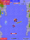 Toobin' for Arcade - Logs and other forms of debris increase as the game progresses.