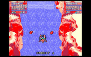 Toobin' for IBM PC/Compatibles - Don't get hit by the falling rocks.
