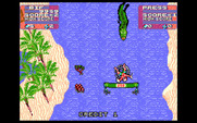 Toobin' for IBM PC/Compatibles - Uh oh, an alligator is sneaking up from behind!