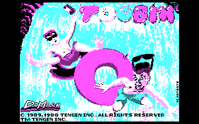 Toobin' IBM PC/Compatibles Screenshot: Title screen.