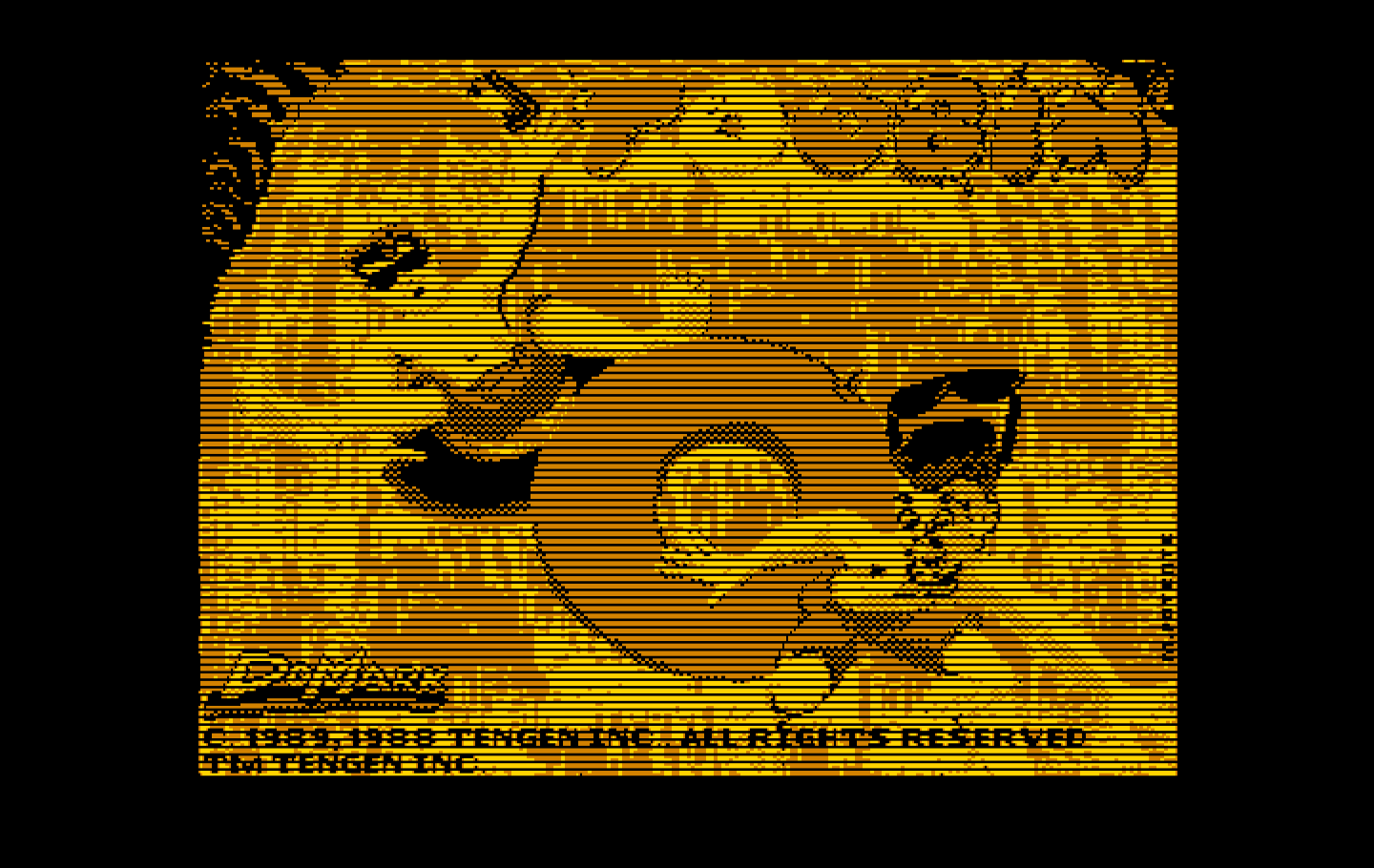 Toobin' IBM PC/Compatibles Screenshot: Toobin' title screen.