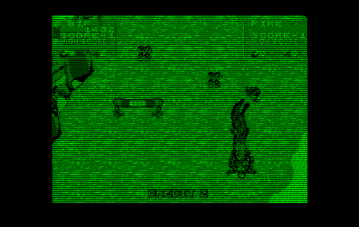 Toobin' IBM PC/Compatibles Screenshot: Ahh, the alligator caught me!