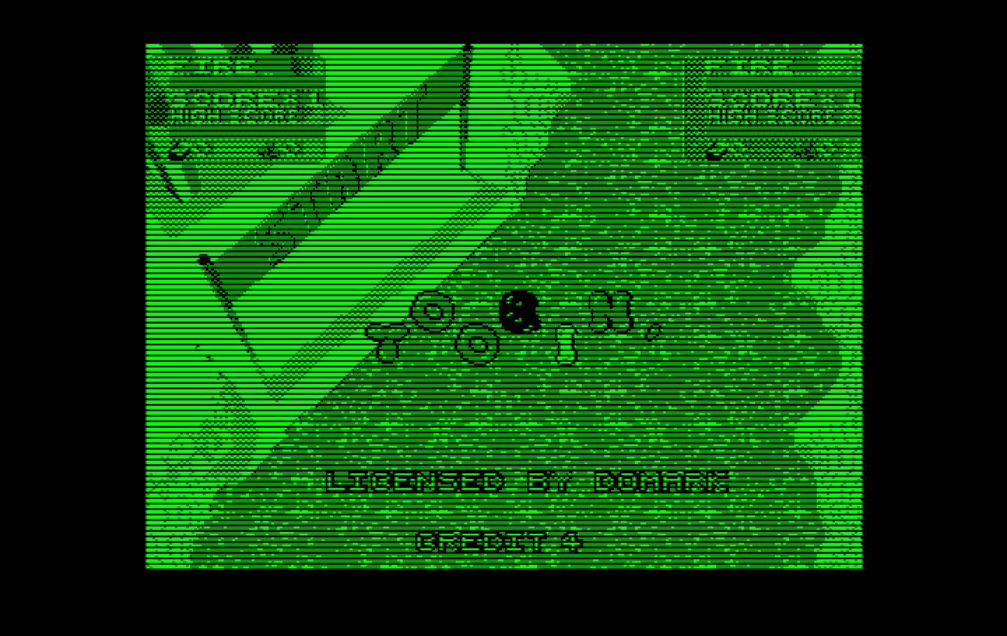 Toobin' IBM PC/Compatibles Screenshot: The Toobin' logo bounces up and down while credits are displayed below.