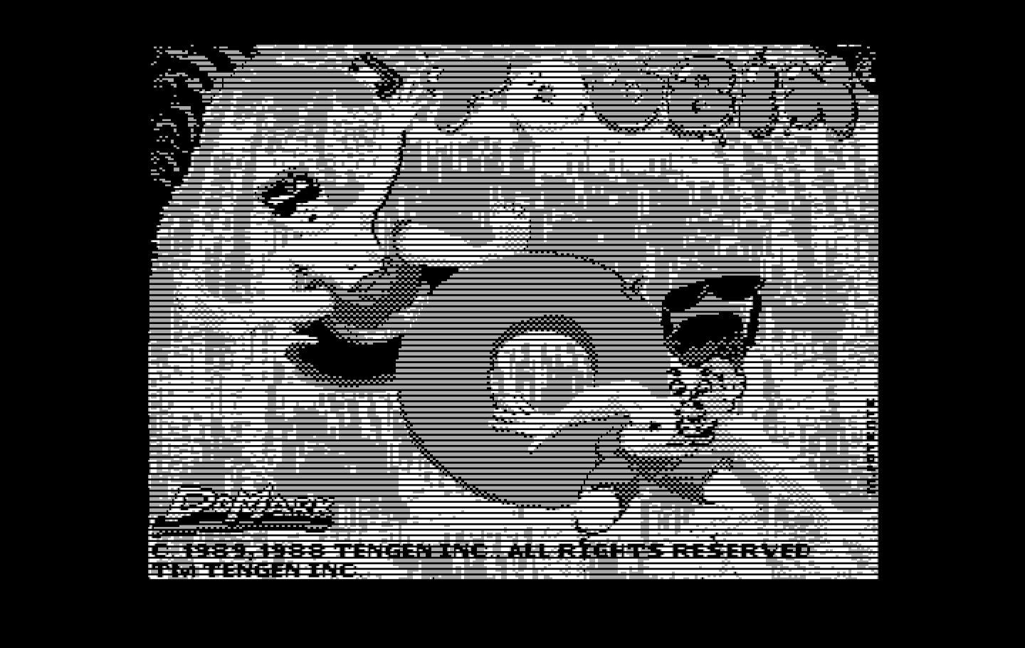 Toobin' IBM PC/Compatibles Screenshot: Toobin' title screen.
