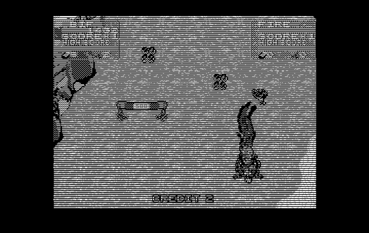 Toobin' IBM PC/Compatibles Screenshot: Ahh, the alligator caught me!