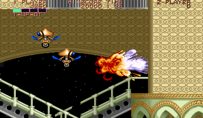 Strider Arcade Screenshot: I've been hit!