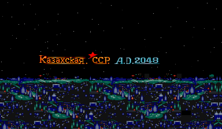 Strider Arcade Screenshot: Game start introduction.